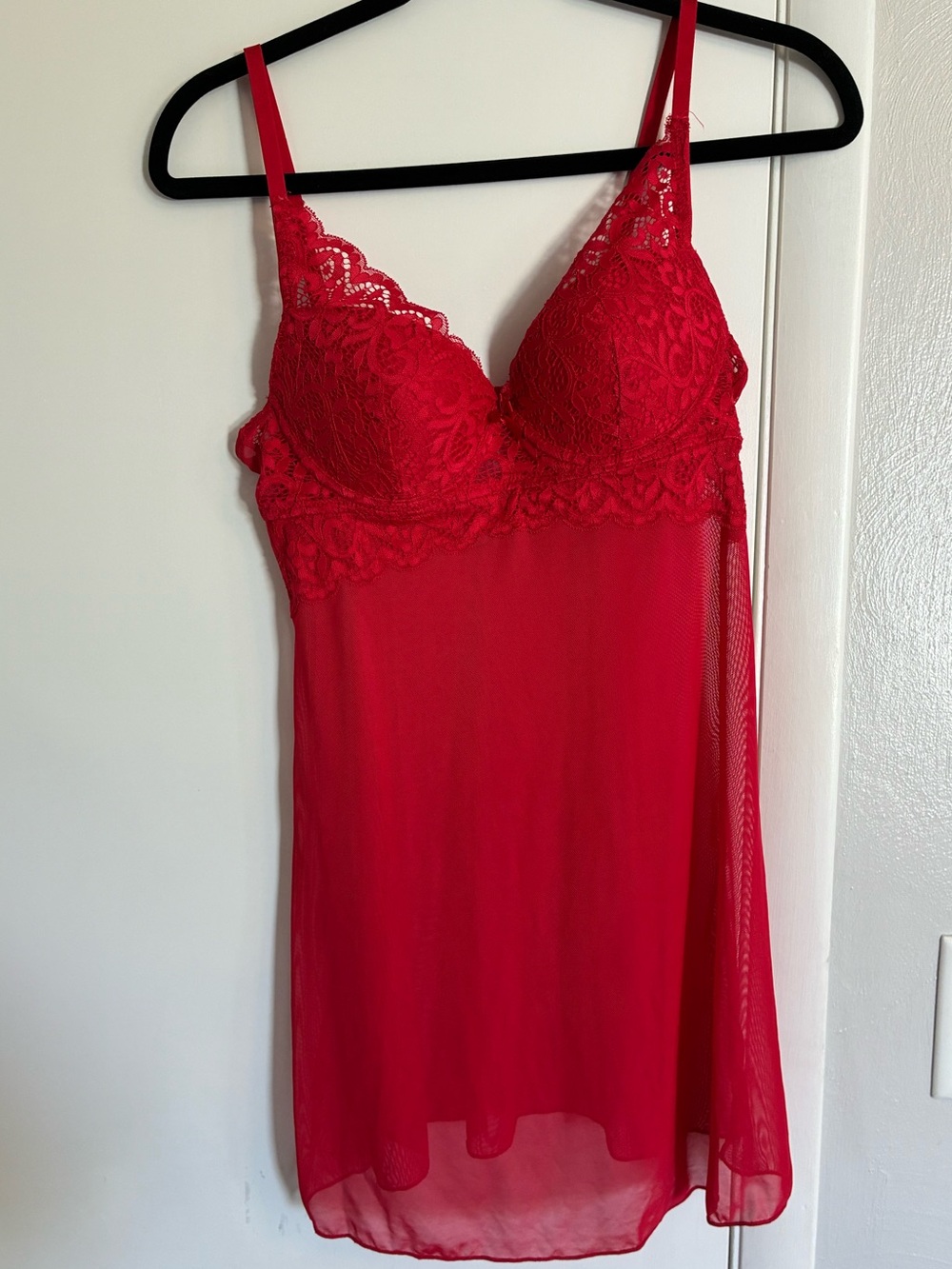 Red Lace Lingerie Chemise